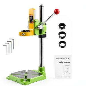 IRONWALLS Drill Press Stand Portable Aluminum Manual Winding-0