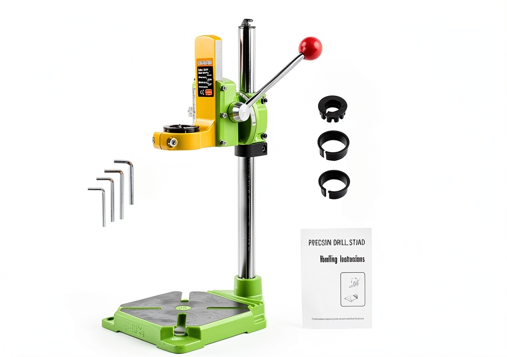 IRONWALLS drill press stand setup on a workbench