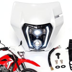 CHANGCHENG LED Headlight Fit for Motorcycle ATV Black Turn Signal-0