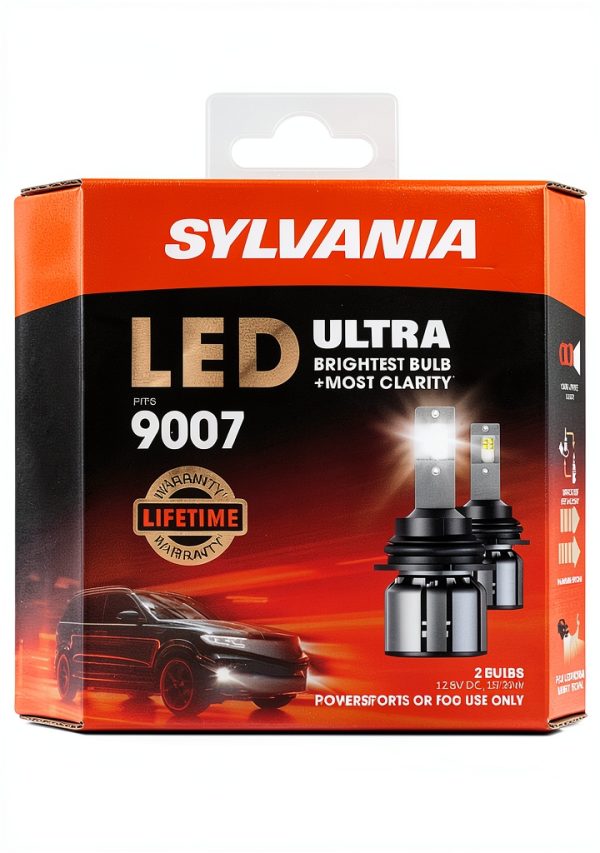 Sylvania 9007 LED Fog Light Bulb 6000K Cool White LongLife Replacement-0