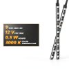 Wogomz Amber LED Light Strip 6.7in Black Yellow Waterproof Rear-2