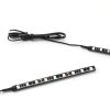 Wogomz Amber LED Light Strip 6.7in Black Yellow Waterproof Rear-1