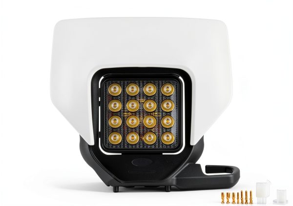 MCHMFG LED Motorcycle Headlight 32W Waterproof Universal Fit Black-0