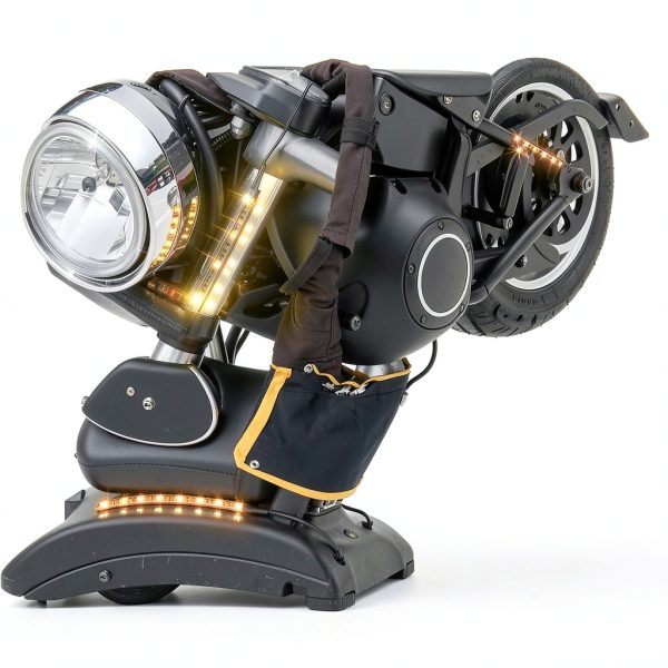 Wogomz Amber LED Light Strip 6.7in Black Yellow Waterproof Rear-4